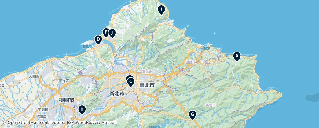 Map of Nueva Taipéi