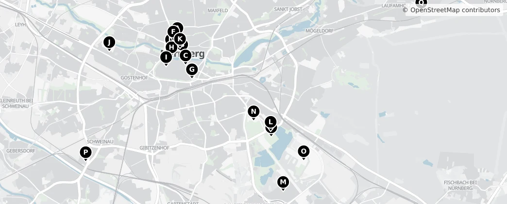 Map of Núremberg