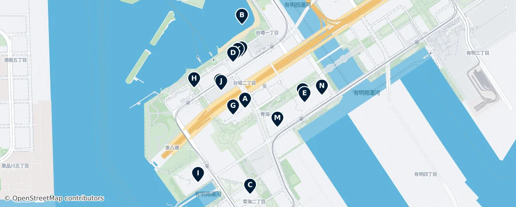 Map of Odaiba