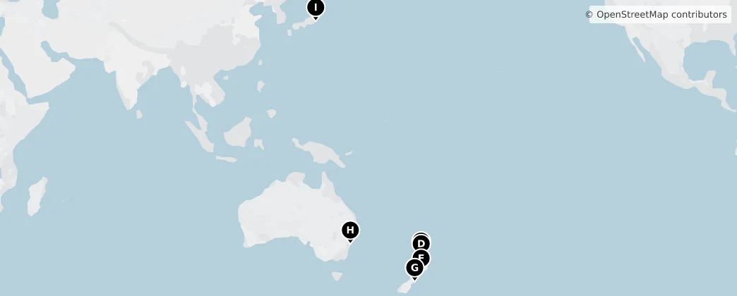 Map of Oceanía