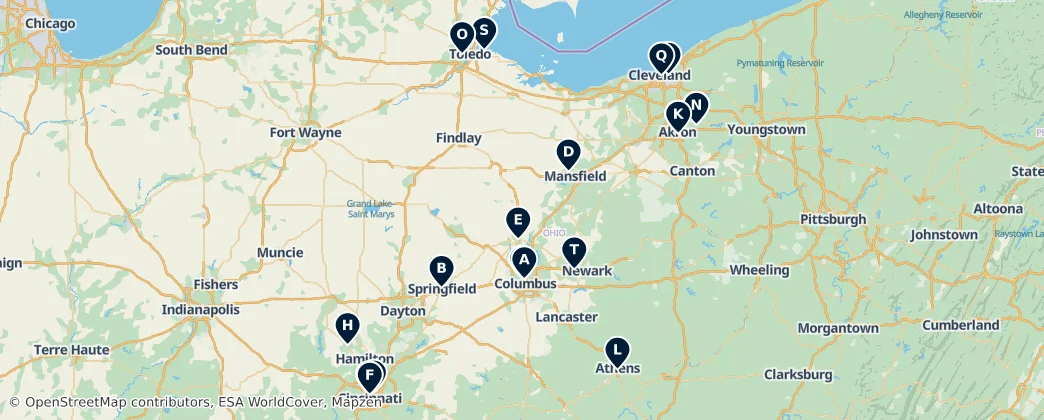 Map of Ohio