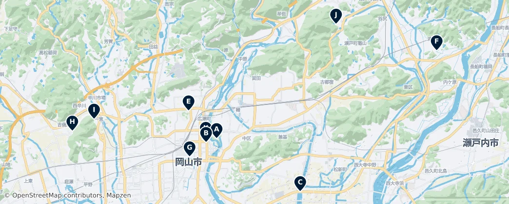Map of Okayama