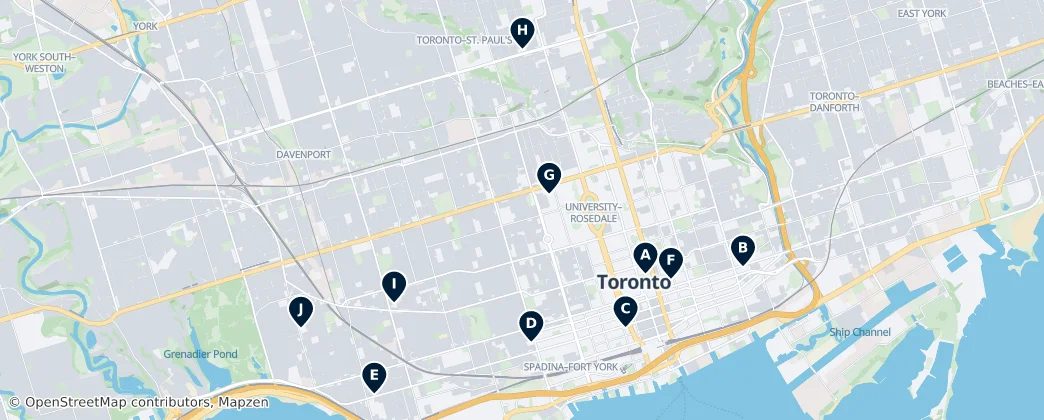 Map of Old Toronto