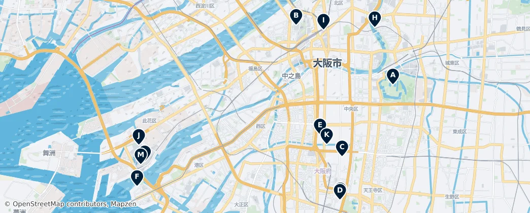 Map of Osaka