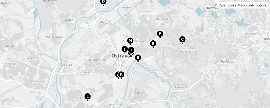 Map of Ostrava