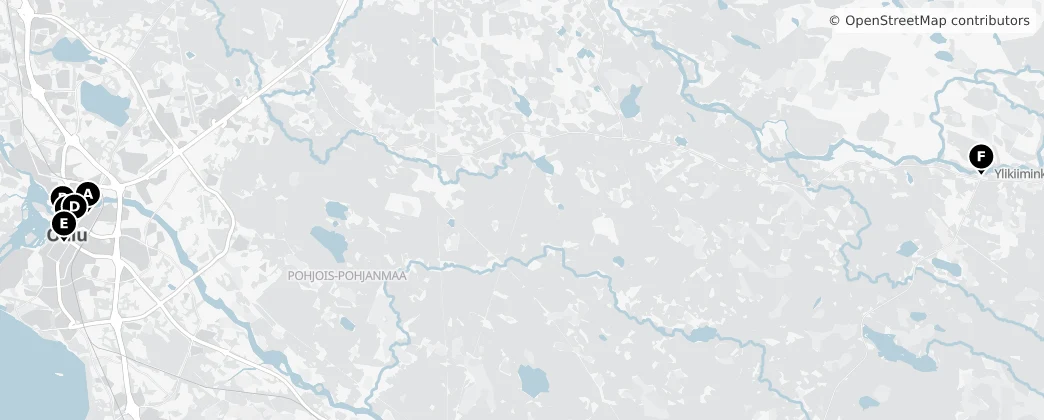 Map of Oulu