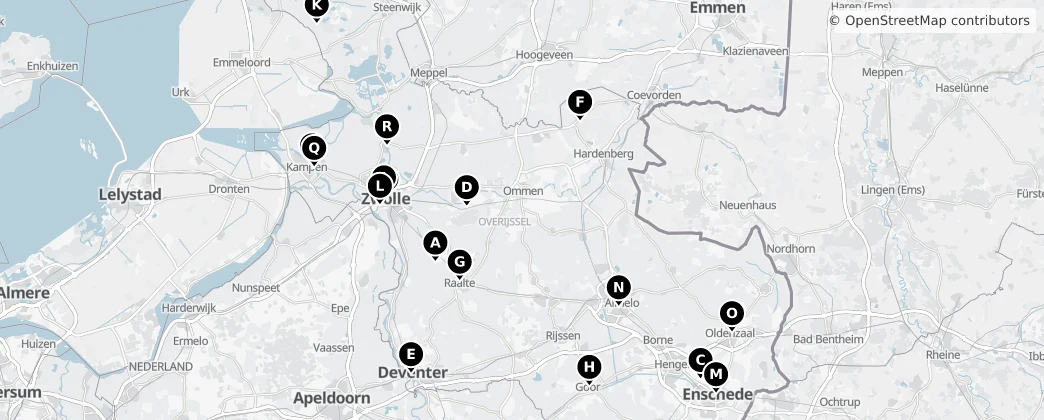 Map of Overijssel