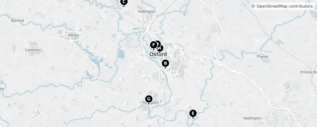 Map of Oxfordshire
