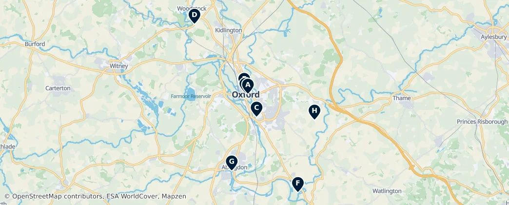 Map of Oxfordshire