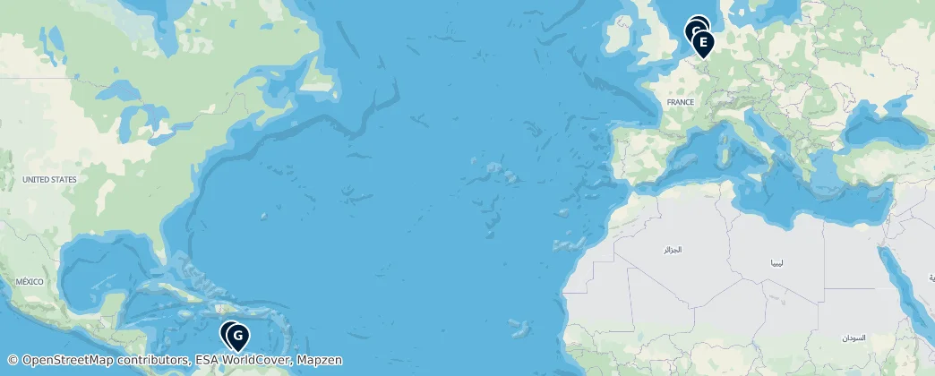 Map of Países Bajos