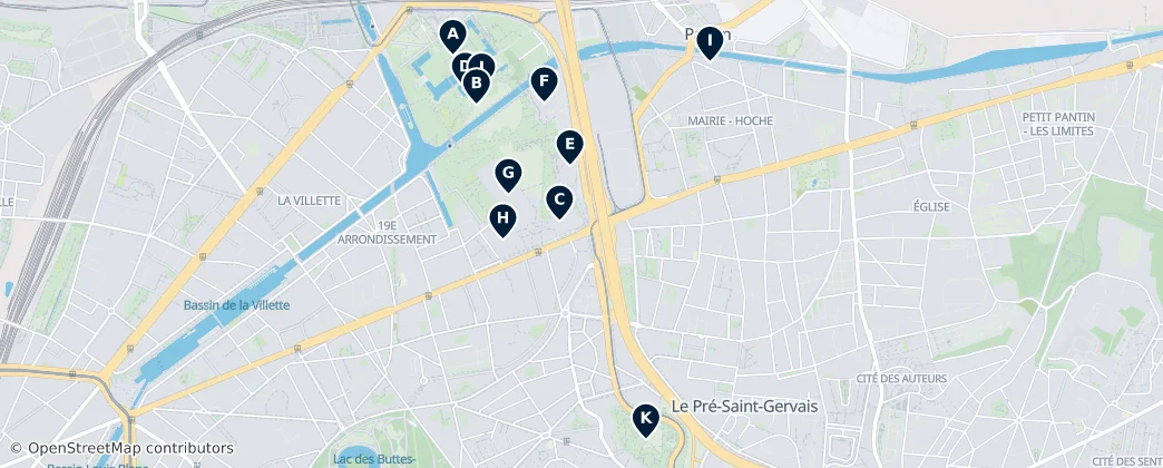 Map of Pantin