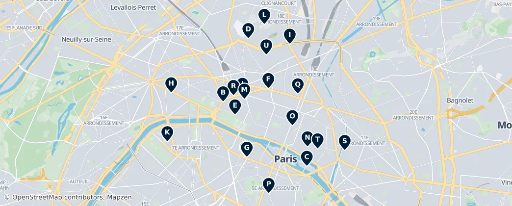 Map of París