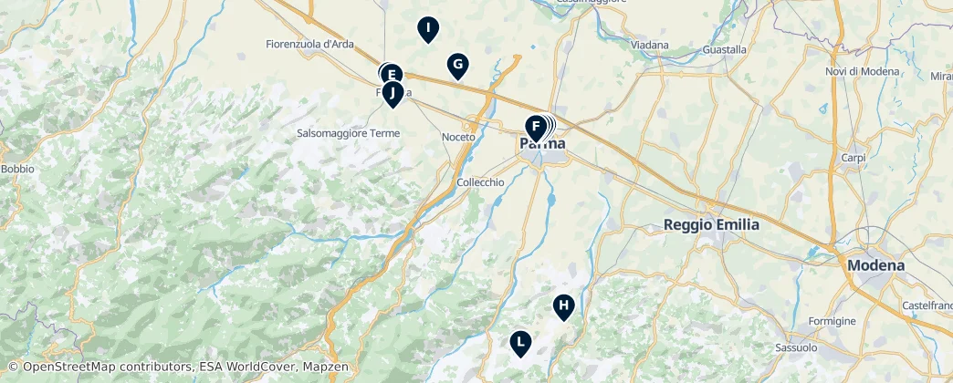 Map of Parma