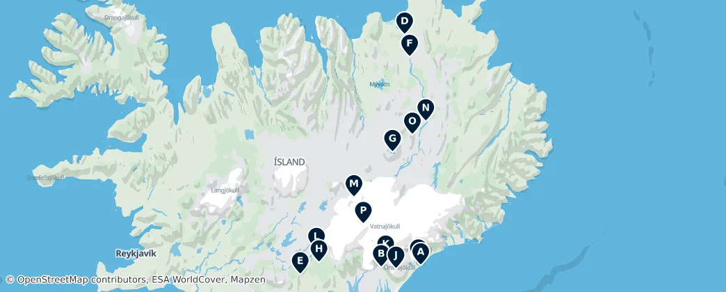 Map of Parque nacional Vatnajökull