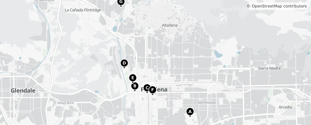 Map of Pasadena