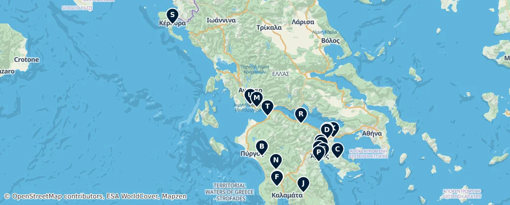 Map of Decentralized Administration of Peloponnese, Western Greece and the Ionian