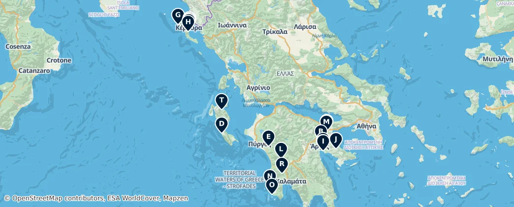 Map of Decentralized Administration of Peloponnese, Western Greece and the Ionian