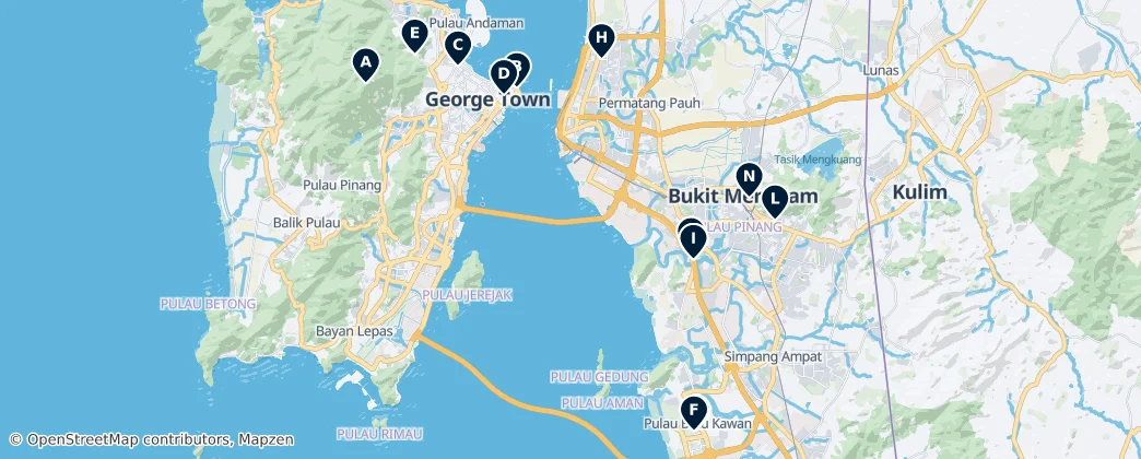 Map of Penang