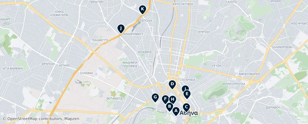Map of Peristeri
