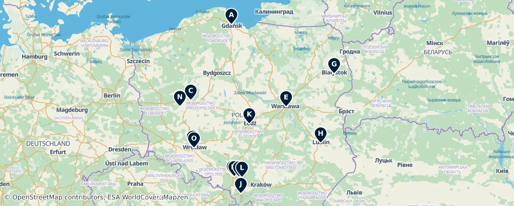 Map of Polonia