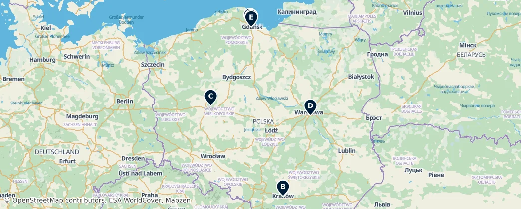 Map of Polska (ląd)