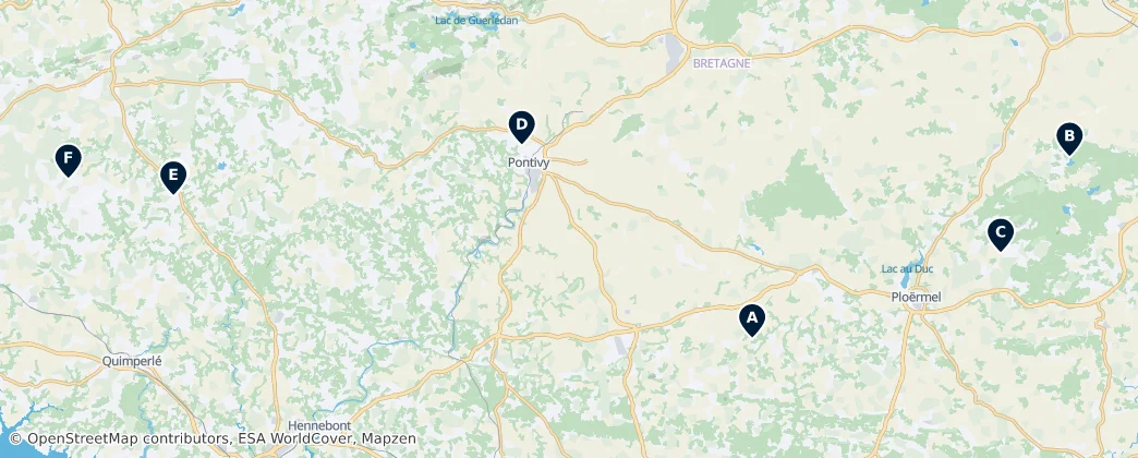 Map of Distrito de Pontivy