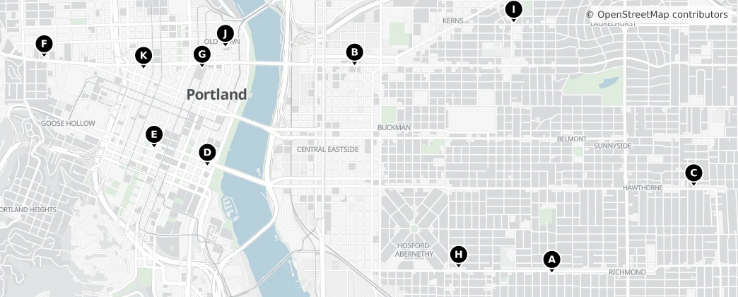 Map of Portland