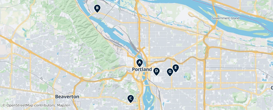Map of Portland
