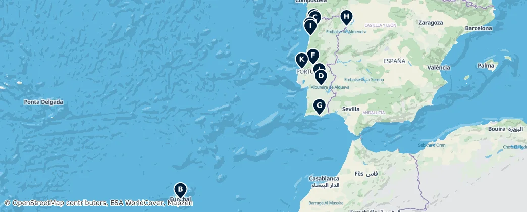 Map of Portugal