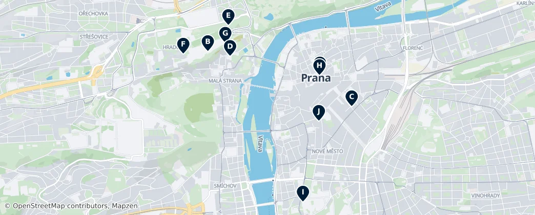 Map of Praga
