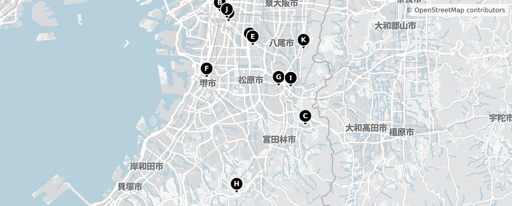 Map of Prefectura de Osaka