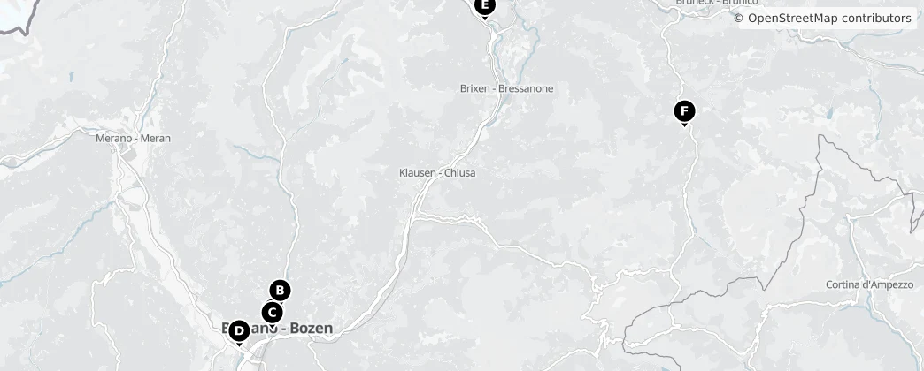 Map of Provincia autónoma de Bolzano