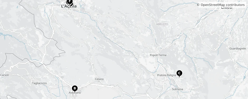Map of Provincia de L'Aquila