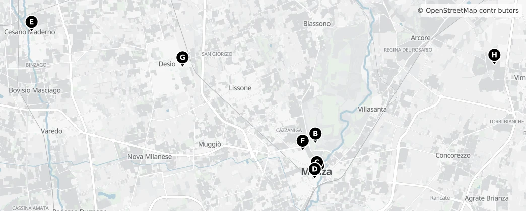 Map of Provincia de Monza y Brianza