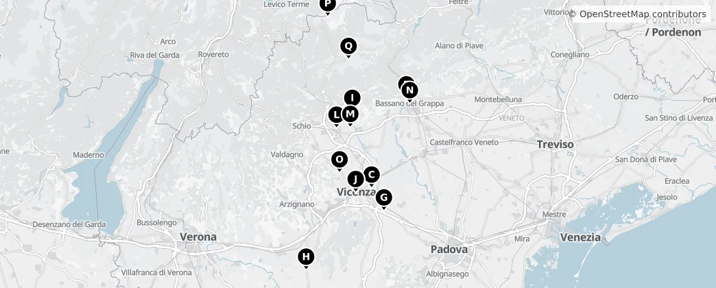 Map of Provincia de Vicenza