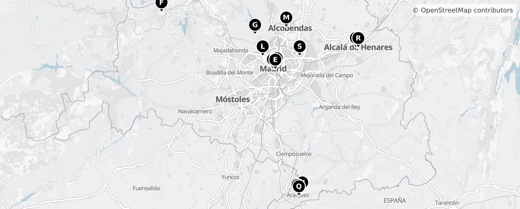 Map of Provincia Eclesiástica de Madrid