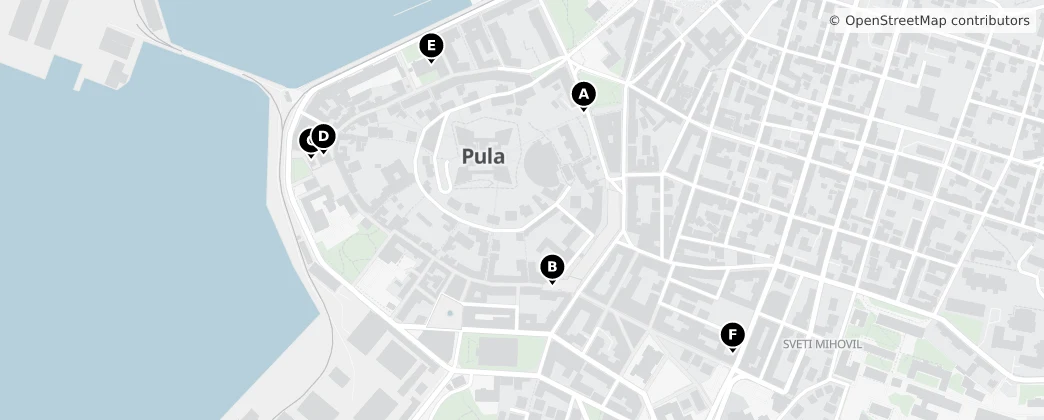 Map of Pula