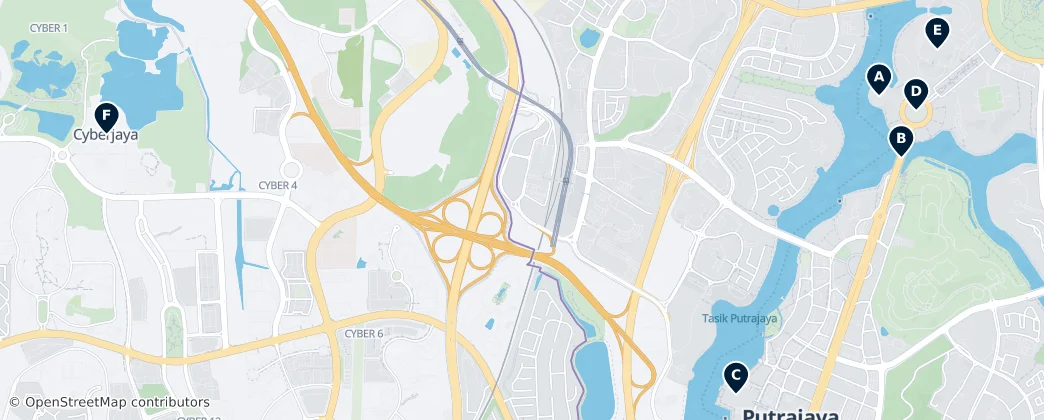 Map of Putrajaya