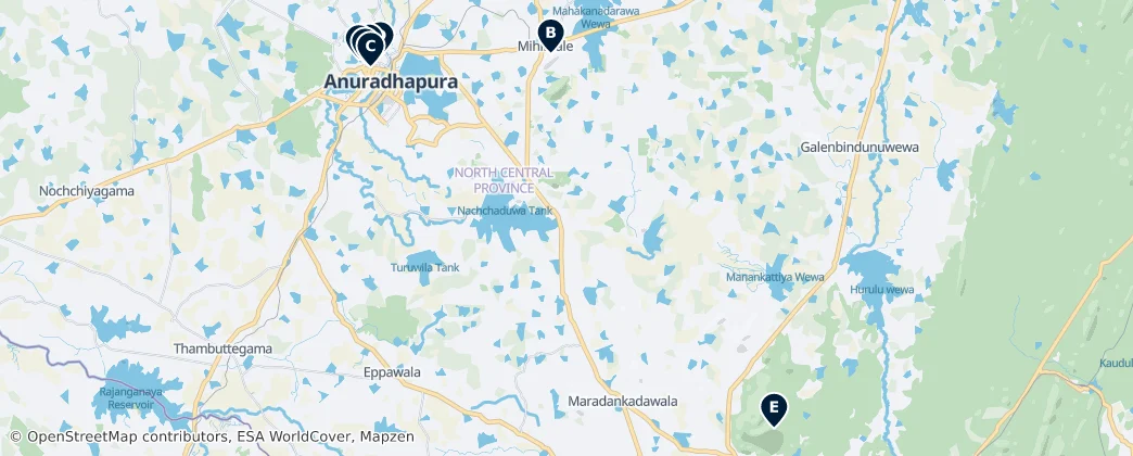 Map of Anuradhapura District