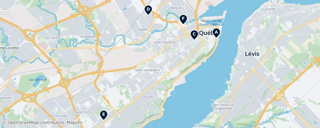 Map of Quebec