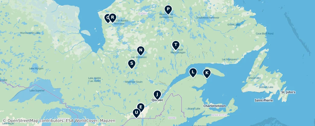 Map of Quebec