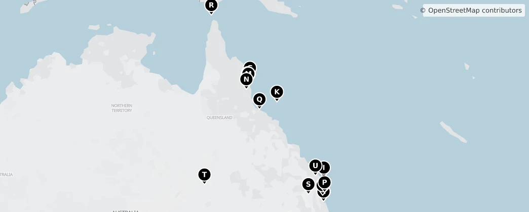 Map of Queensland