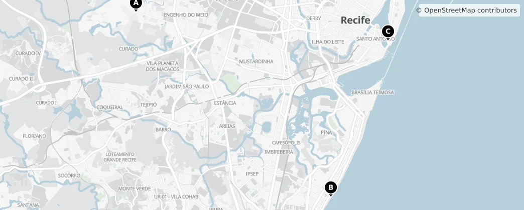Map of Recife metropolitan area