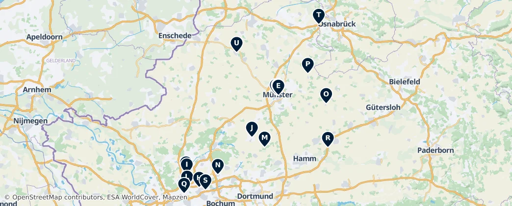 Map of Región de Münster