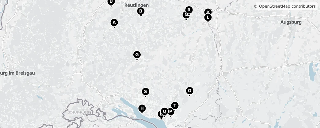 Map of Región de Tubinga