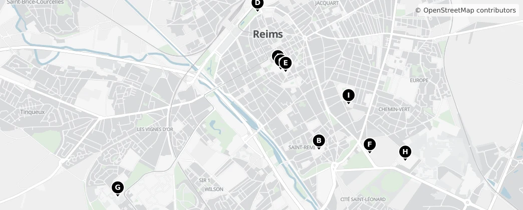 Map of Reims
