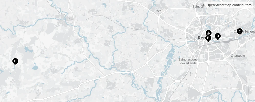 Map of Distrito de Rennes