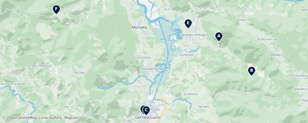 Map of Reserva de la Biosfera de Urdaibai