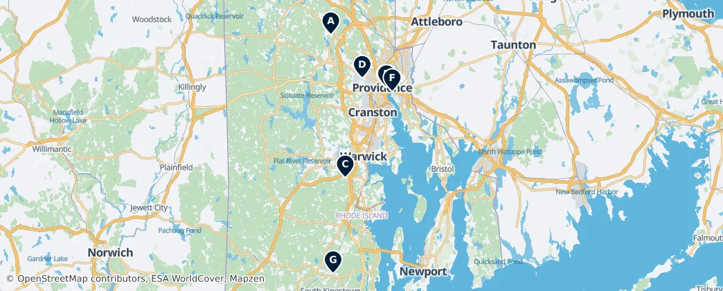 Map of Rhode Island