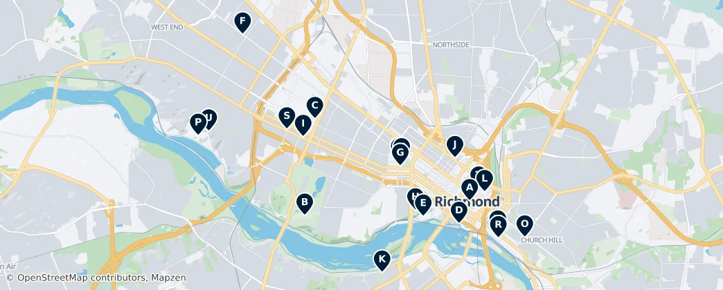 Map of Richmond